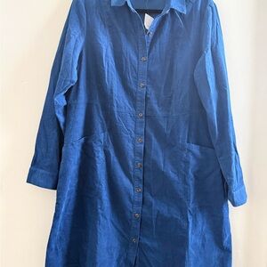 J. Jill Corduroy Dress in Rich Peacock Blue